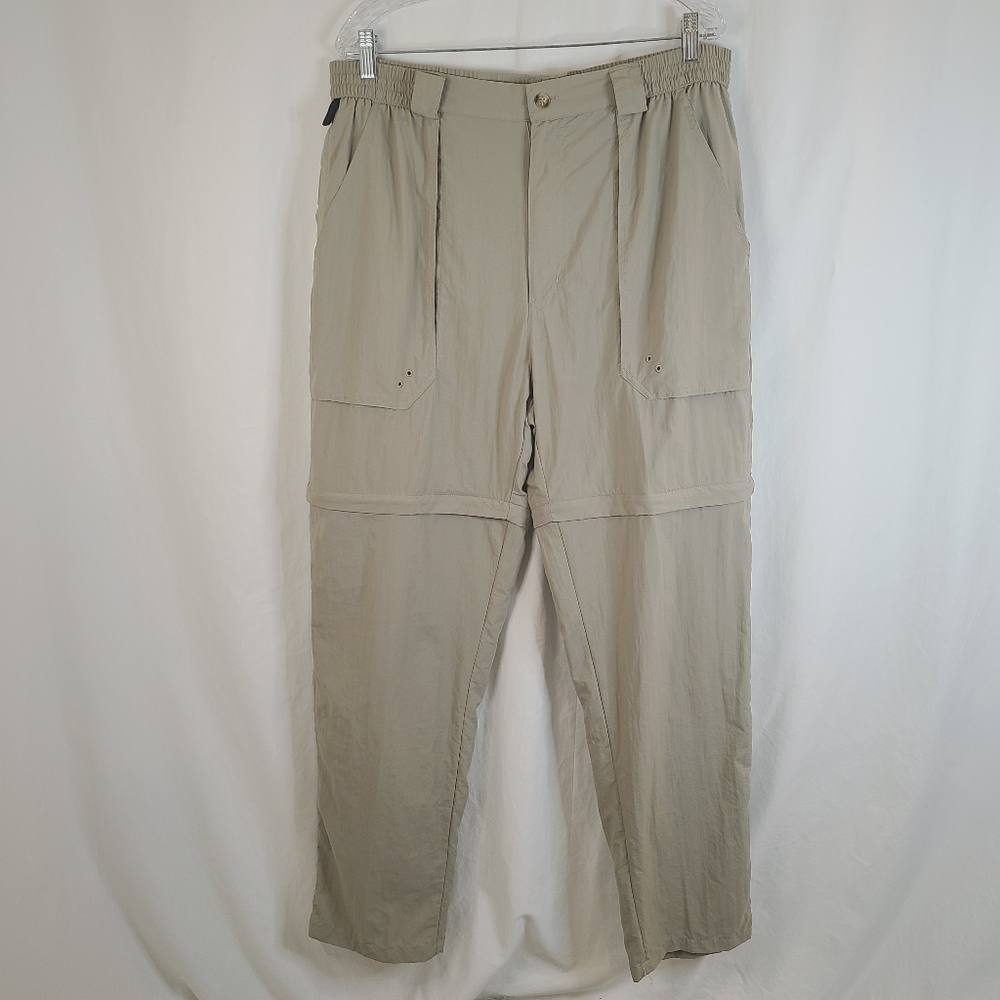 Against The Elements Men's Khaki Convertible Adventure Pants Size Large